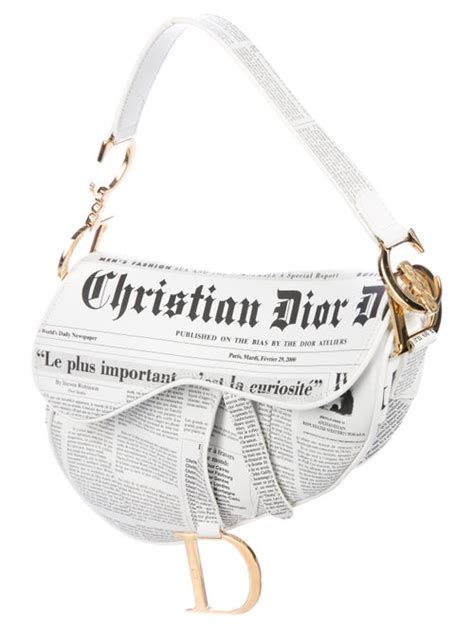 christian dior newspaper saddle bag|Christian Dior saddle bag men.